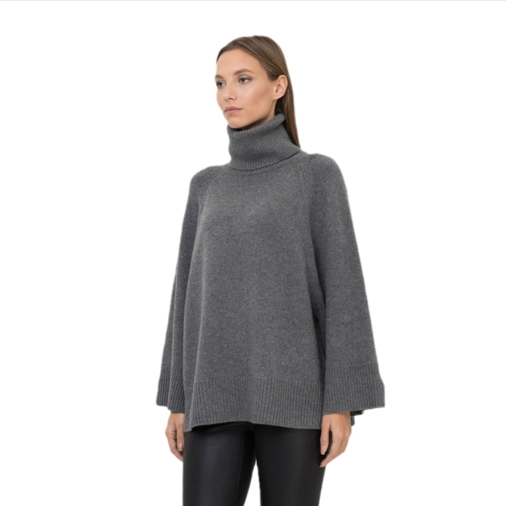 NWT THEORY ‘Lanola’ Wool/Cashmere Turtleneck, Sz M, Retail $595
